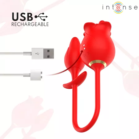 INTENSE - MELANIE DOUBLE STIMULATEUR DE CLITORIS AVEC LANGUE EN ZIGZAG