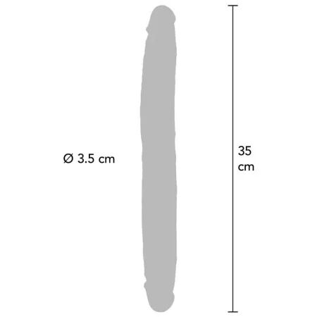 GET REAL - GODEMICHET EN SILICONE &Agrave; DOUBLE EXTR&Eacute;MIT&Eacute; CARAMEL 35 CM