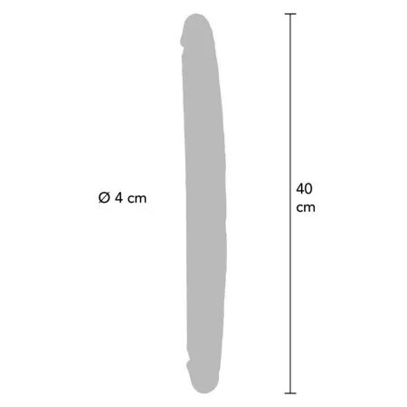 GET REAL - GODEMICHET EN SILICONE &Agrave; DOUBLE EXTR&Eacute;MIT&Eacute; CARAMEL 40 CM