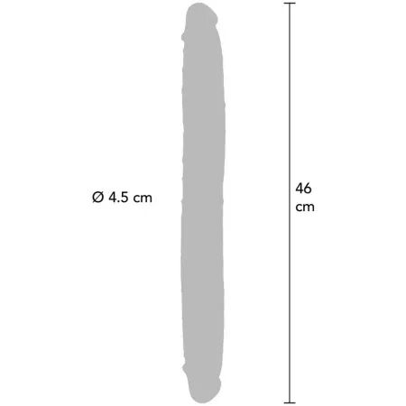 GET REAL - GODEMICHET EN SILICONE &Agrave; DOUBLE EXTR&Eacute;MIT&Eacute; CARAMEL 46 CM