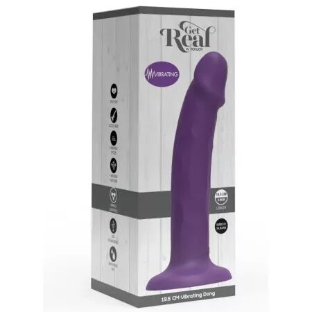 GET REAL - GODEMICHET VIBRANT R&Eacute;ALISTE EN SILICONE VIOLET 19,5 CM