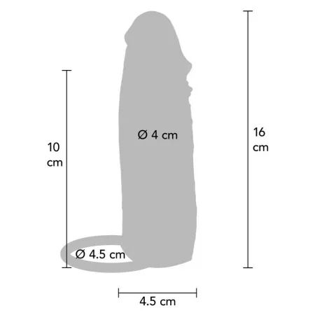 GET REAL - MANCHON P&Eacute;NIS VIBRANT EN SILICONE HYDRATANT CARAMEL 16 CM