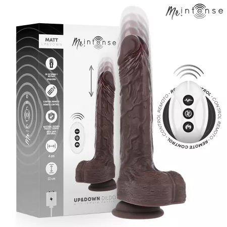 MR INTENSE - MATT R&Eacute;ALISTE MULTIFONCTION AVEC VIBRATION HAUT ET BAS ET T&Eacute;L&Eacute;COMMANDE 22 CM -O- 4 CM