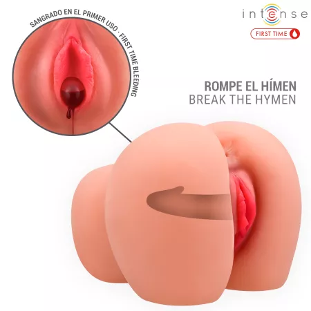INTENSE FIRST TIME  - MASTURBATEUR VIBROMASSEUR ARIANA VIRGIN AVEC SAIGNEMENT