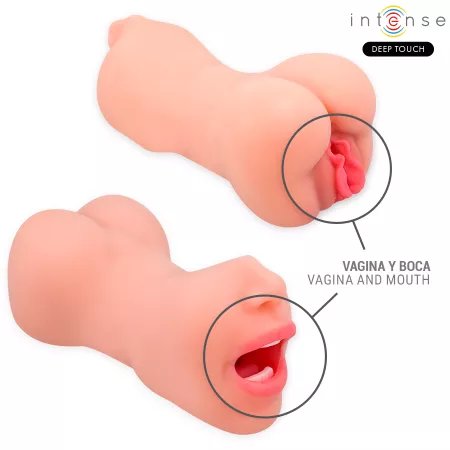 INTENSE DEEP TOUCH - MASTURBATEUR &Agrave; DOUBLE BOUCHE ET VAGIN RILEY