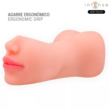 INTENSE DEEP TOUCH - MASTURBATEUR &Agrave; DOUBLE BOUCHE ET VAGIN RILEY