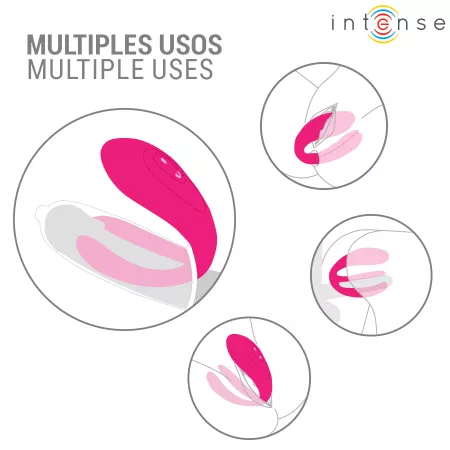 INTENSE - JULIA DOUBLE VIBRATEUR &Agrave; PINCE STIMULATEUR AVEC T&Eacute;L&Eacute;COMMANDE