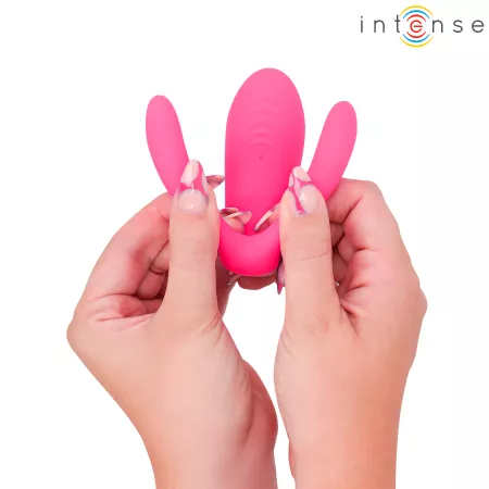 INTENSE - JULIA DOUBLE VIBRATEUR &Agrave; PINCE STIMULATEUR AVEC T&Eacute;L&Eacute;COMMANDE