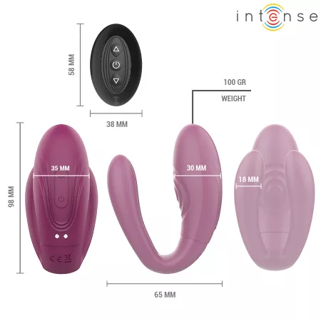 INTENSE - STIMULATEUR DE TAPOTAGE ET DE VIBRATION SANDRA AVEC T&Eacute;L&Eacute;COMMANDE