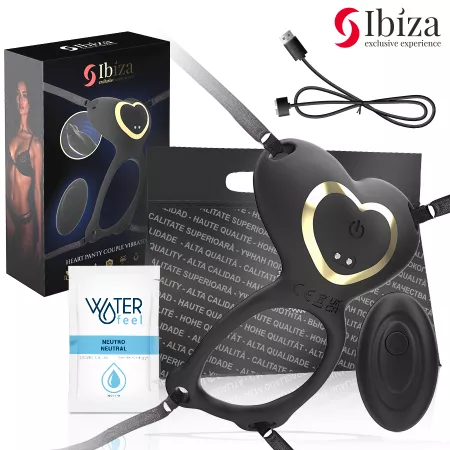IBIZA - VIBRATEUR COUPLE EN FORME DE C?UR AVEC T&Eacute;L&Eacute;COMMANDE