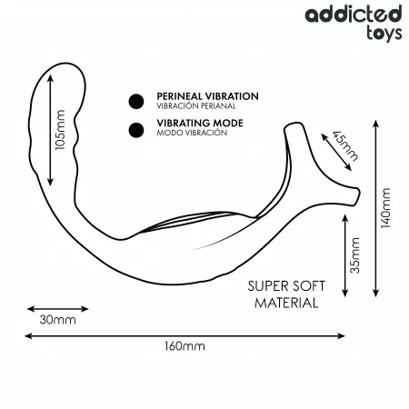 ADDICTED TOYS - ANNEAU P&Eacute;NIS PROSTATIQUE DOUBLE AVEC T&Eacute;L&Eacute;COMMANDE