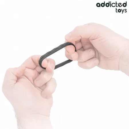 ADDICTED TOYS - ENSEMBLE D'ANNEAUX P&Eacute;NIS TEXTUR&Eacute;S, 4 TAILLES