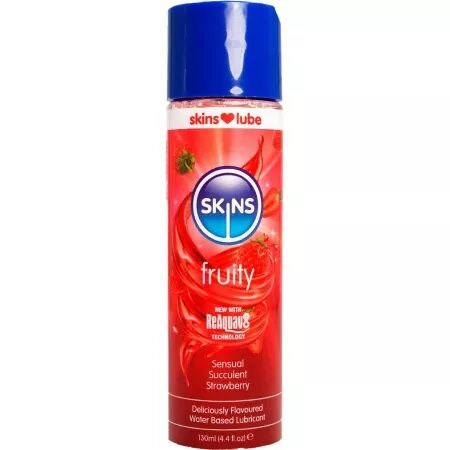 SKINS - LUBRIFIANT FRUIT&Eacute; &Agrave; BASE D'EAU FRAISE 130 ML