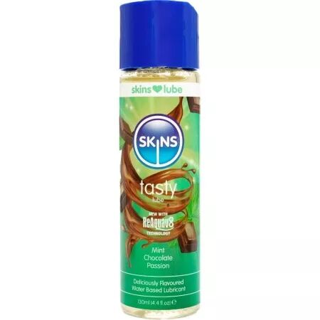 SKINS - LUBRIFIANT &Agrave; BASE D'EAU D&Eacute;LICIEUX MENTHE ET CHOCOLAT 130 ML