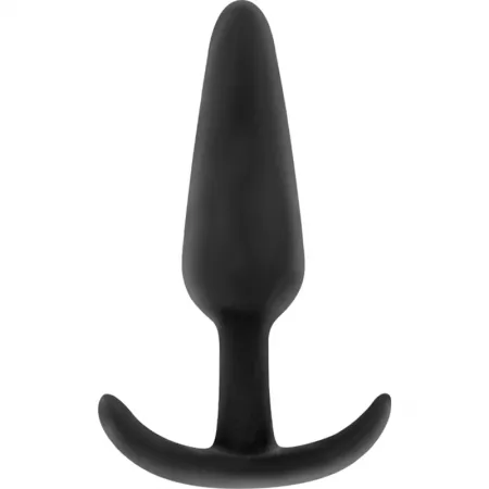 BLACK&SILVER - BOUCHON ANAL EN SILICONE HANSEL AVEC PETITE POIGN&Eacute;E