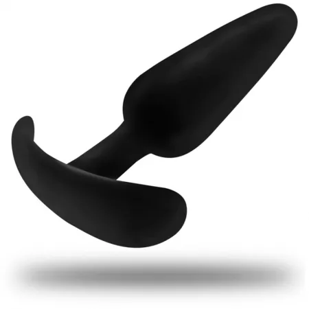BLACK&SILVER - BOUCHON ANAL EN SILICONE HANSEL AVEC PETITE POIGN&Eacute;E