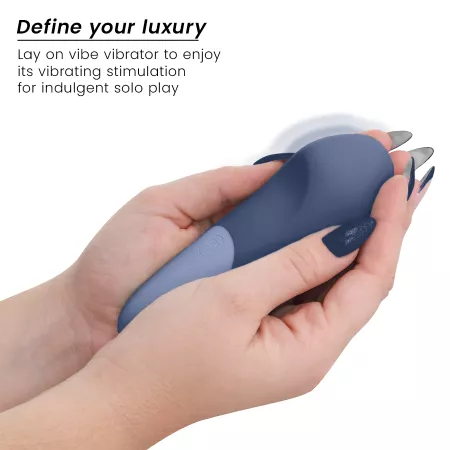 WOMANIZER - VIBE LAY-ON VIBRATEUR SILENCIEUX BLEU FONC&Eacute;