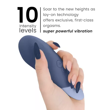WOMANIZER - VIBE LAY-ON VIBRATEUR SILENCIEUX BLEU FONC&Eacute;