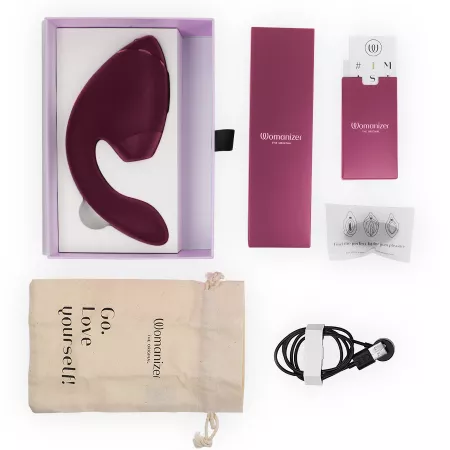 WOMANIZER - DUO NEXT STIMULATEUR CLITORIAL ET DE POINT G DOUBLE ROSE FOYER