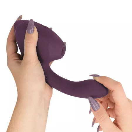 WOMANIZER - DUO NEXT STIMULATEUR CLITORIAL ET DE POINT G DOUBLE VIOLET FONC&Eacute;