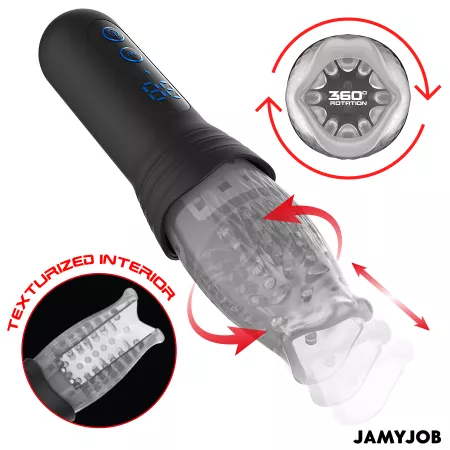 JAMYJOB - SPINJOB 2.0 MASTURBATEUR AVEC MOUVEMENT DE POUSS&Eacute;E ET DE ROTATION