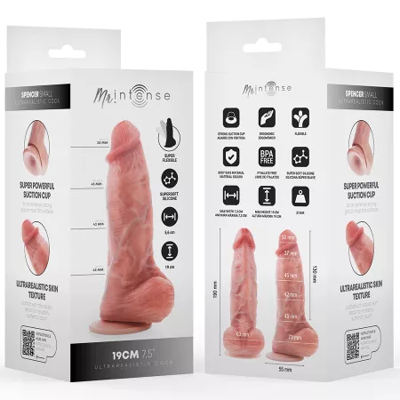 MR INTENSE - PETIT GODEMICHET SPENCER EN SILICONE 19 CM -&Oslash;- 4,5 CM