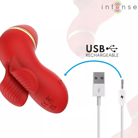 INTENSE - PATTY STIMULATEUR AVEC 4 T&Ecirc;TES : SUCCION, TAPOTER, GRIFFER ET L&Eacute;CHER