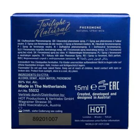 HOT - TWILIGHT PHEROMONE NATURELLE POUR HOMMES 15 ML