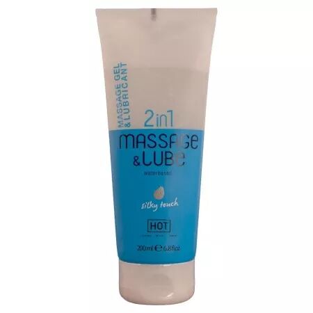HOT - GEL DE MASSAGE ET DE GLISSE 2 EN 1, TEXTURE SOYEUSE, 200 ML