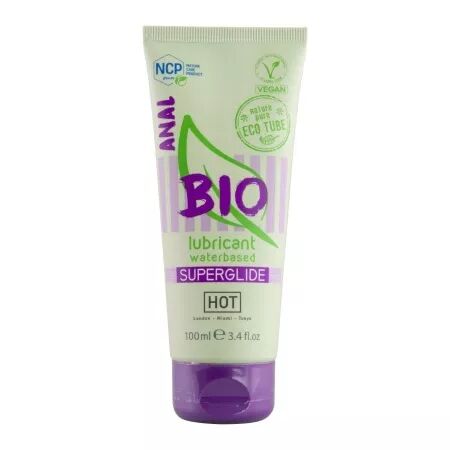 HOT - LUBRIFIANT BIO &Agrave; BASE D'EAU SUPERGLIDE ANAL 100 ML