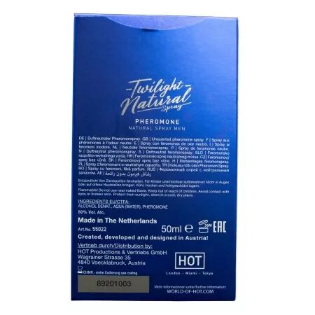 HOT - TWILIGHT PHEROMONE SPRAY NATUREL POUR HOMMES 50 ML