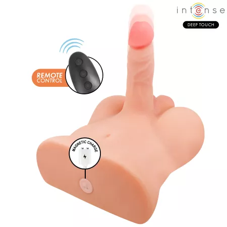 INTENSE DEEP TOUCH - TORSE DAMIEN AVEC ANUS ET GODE R&Eacute;ALISTE AVEC FONCTION DE POUSS&Eacute;E ET DE VIBRATION, T&Eacute;L&Eacute;COMMANDE, 3,5 KG