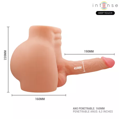 INTENSE DEEP TOUCH - TORSE RICHIE AVEC ANUS ET GODEMICHET R&Eacute;ALISTE AVEC T&Eacute;L&Eacute;COMMANDE DE POUSSE ET DE VIBRATION 4,7 KG
