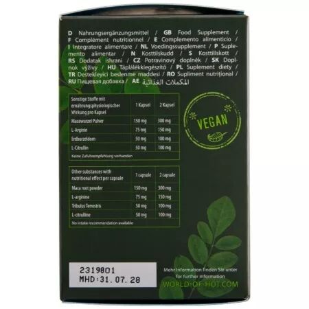 HOT - MORINGA BO&Icirc;TES POUR HOMMES 60 UNIT&Eacute;S