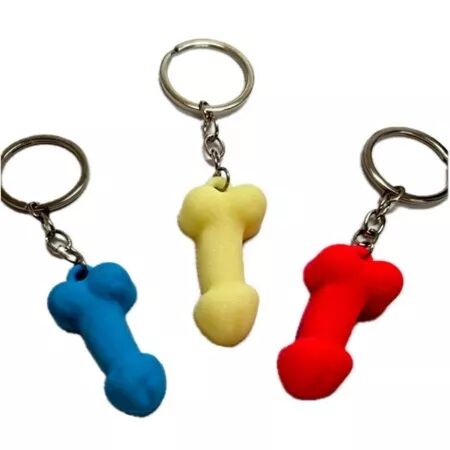 DIABLO PICANTE - PORTE-CL&Eacute;S P&Eacute;NIS EN SILICONE ASSORTIS, COULEURS PHOSPHOR&Egrave;NES