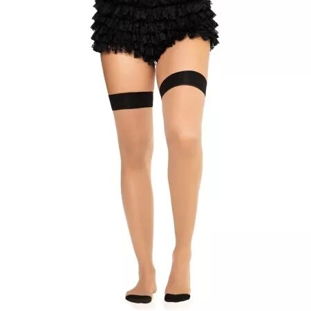LEG AVENUE - 1963 BAS EN SPANDEX &Agrave; COUTURE ARRI&Egrave;RE NOIRS - TAILLE UNIQUE
