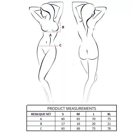 PASSION - ENSEMBLE SOUTIEN-GORGE + STRING RESILQUE BLANC L/XL