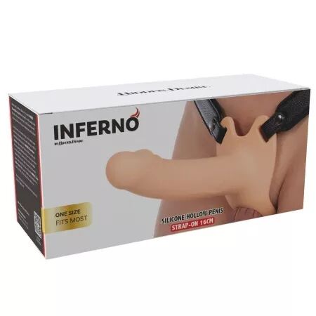 HIDDEN DESIRE - INFERNO MANCHON P&Eacute;NIS AVEC SANGLE 16 CM