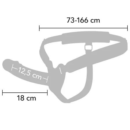 HIDDEN DESIRE - INFERNO MANCHON P&Eacute;NIS VIBRANT AVEC STRAP-ON 18 CM