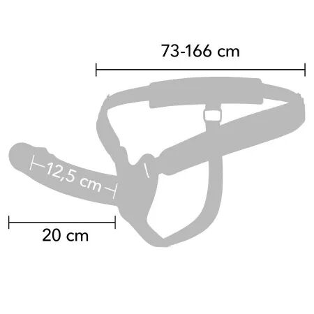 HIDDEN DESIRE - INFERNO MANCHON P&Eacute;NIS AVEC STRAP-ON 20 CM