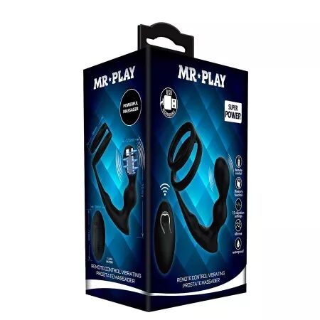 MR PLAY - PLUG ANAL VIBRANT AVEC ANNEAU P&Eacute;NIS ET T&Eacute;L&Eacute;COMMANDE