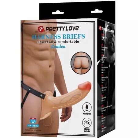 PRETTY LOVE - LANDON LIGHT-SKIN VIBRATING STRAP-ON