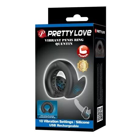 PRETTY LOVE - QUENTIN ANNEAU P&Eacute;NIS AVEC STIMULATEUR TESTICULAIRE