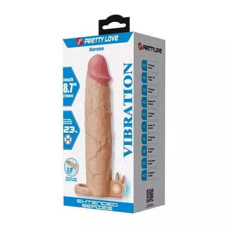 PRETTY LOVE - XERXES MANCHON P&Eacute;NIS AVEC STIMULATEUR CLITORIAL ET VIBRATION