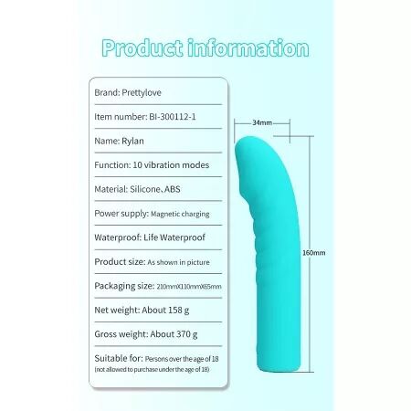PRETTY LOVE - RYLAN VIBRATEUR G-SPOT BLEU