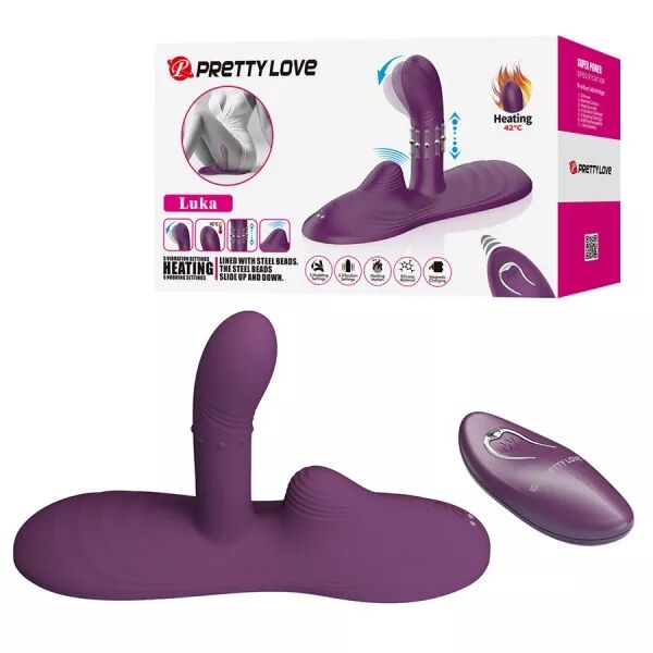 PRETTY LOVE - LUKA VIBRATEUR � POSITION ASSISE AVEC EFFET CHAUFFANT ET T�L�COMMANDE