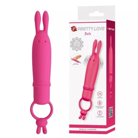 PRETTY LOVE - DELIA VIBRATEUR RABBIT AVEC ANNEAU DE R&Eacute;SISTANCE