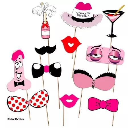 DIABLO PICANTE - PHOTOCALL PARTY SET MOD&Egrave;LE 1 - 12 UNIT&Eacute;S