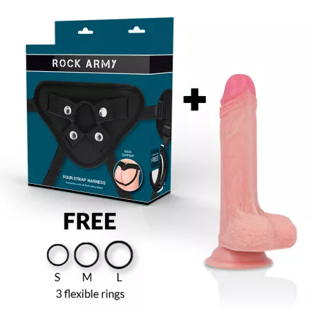 ROCKARMY - HARNAIS + SILICONE LIQUIDE PREMIUM MUSTANG REALISTIC 18 CM -O- 4.14 CM