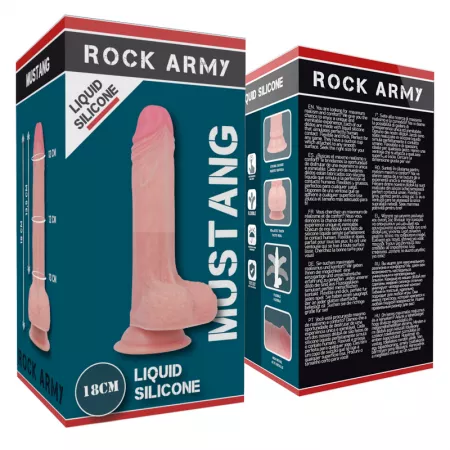 ROCKARMY - HARNAIS + SILICONE LIQUIDE PREMIUM MUSTANG REALISTIC 18 CM -O- 4.14 CM